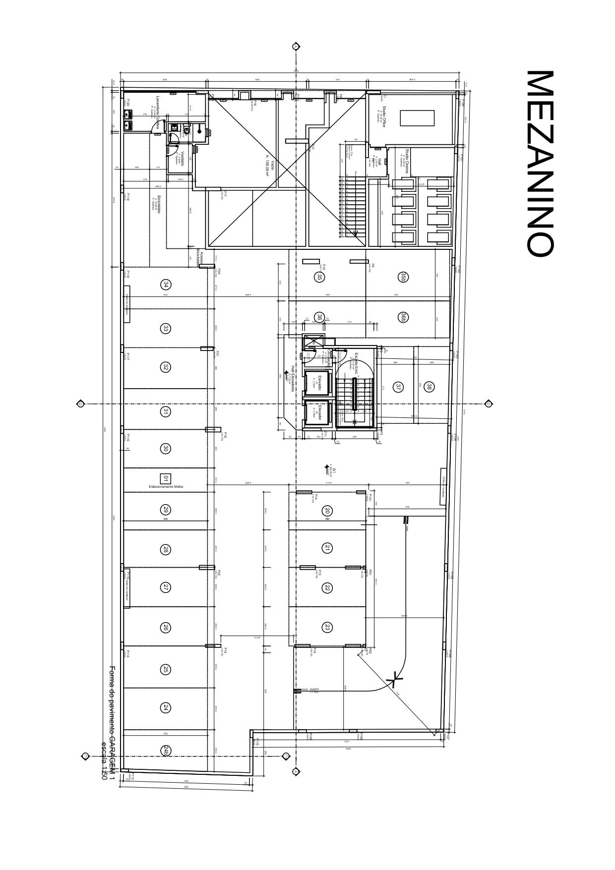Planta Garagem · Mezanino do HighLine