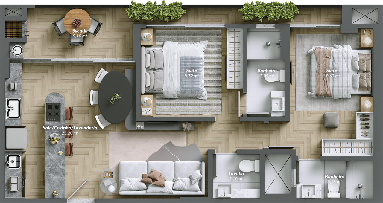 Planta 15 de Pantai Brava House