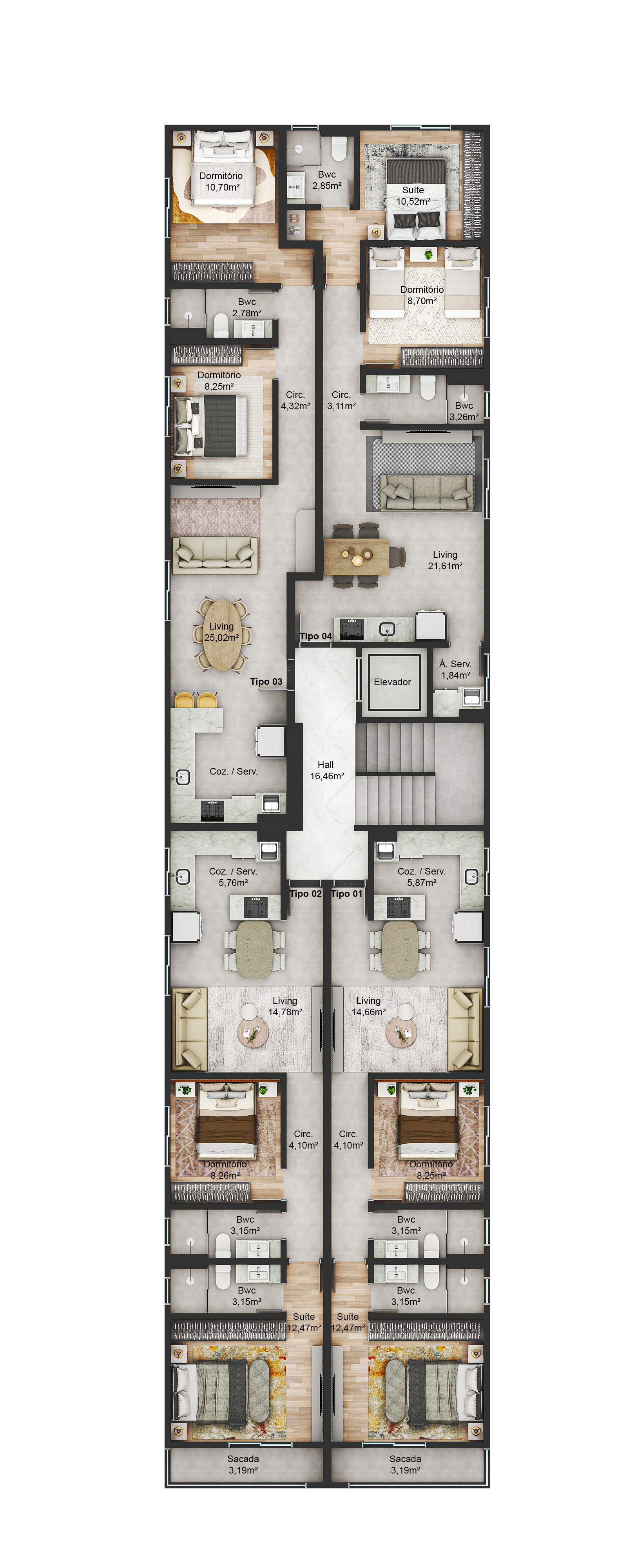 Planta 3 de Residenziale Villa Bertin