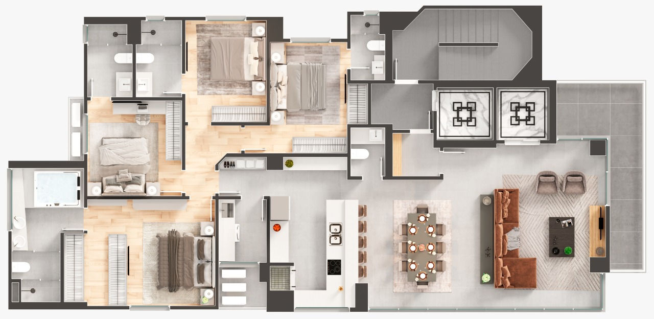 Planta 4 de Sparkling Wine Residence