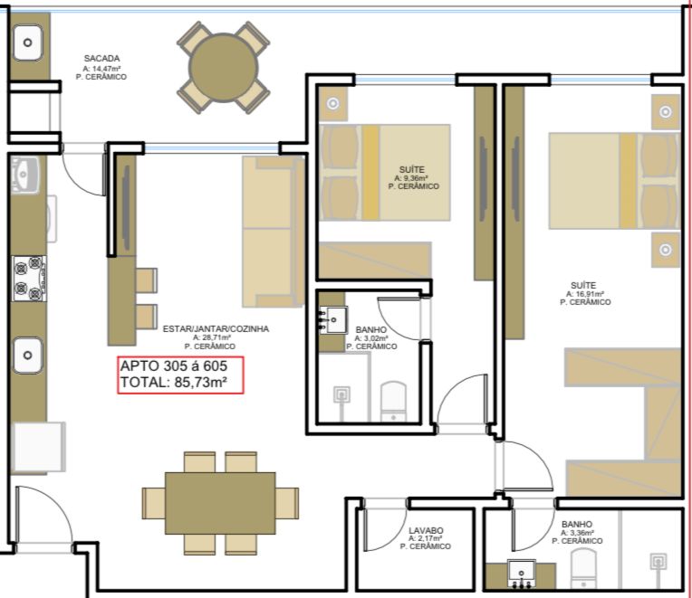 Planta 12 de Palm Beach Home Club