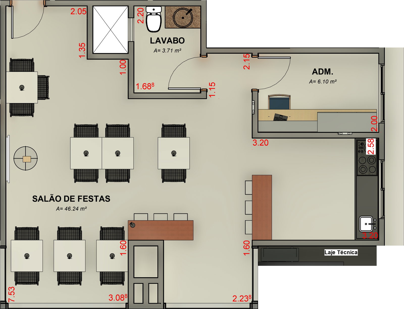 Planta 1 de Residencial Saint John