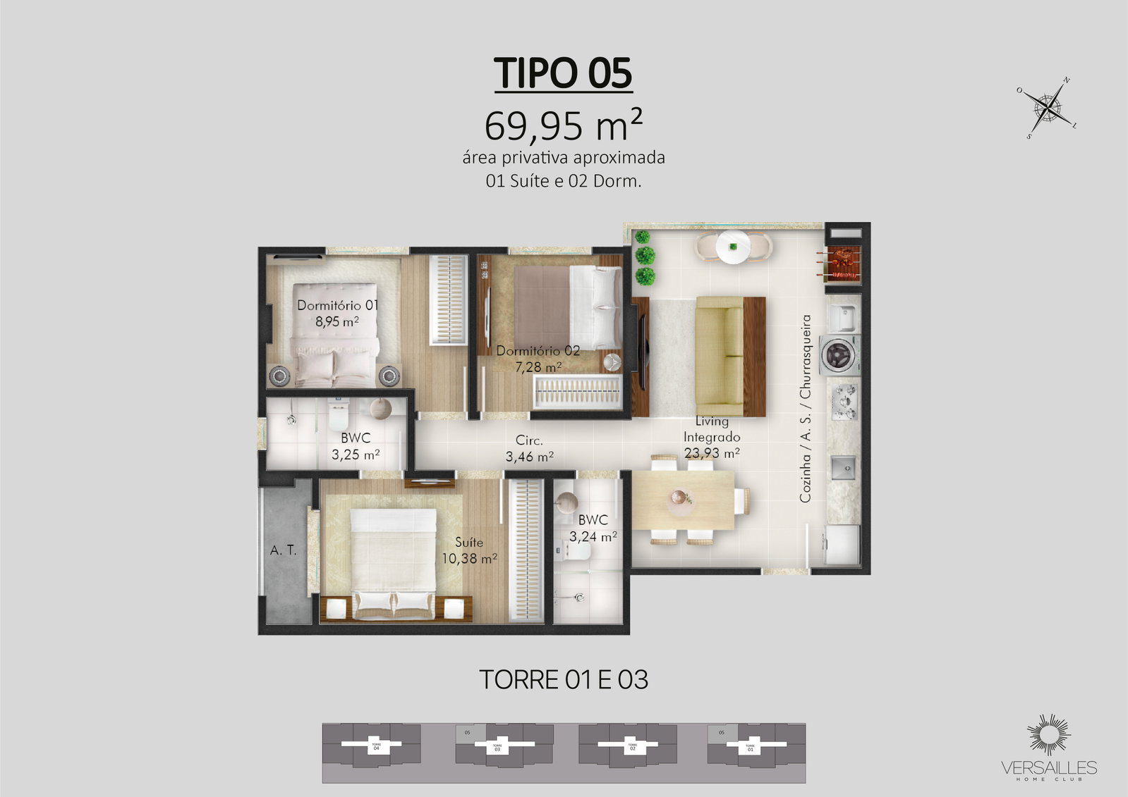 Planta 10 de Versailles Home Club