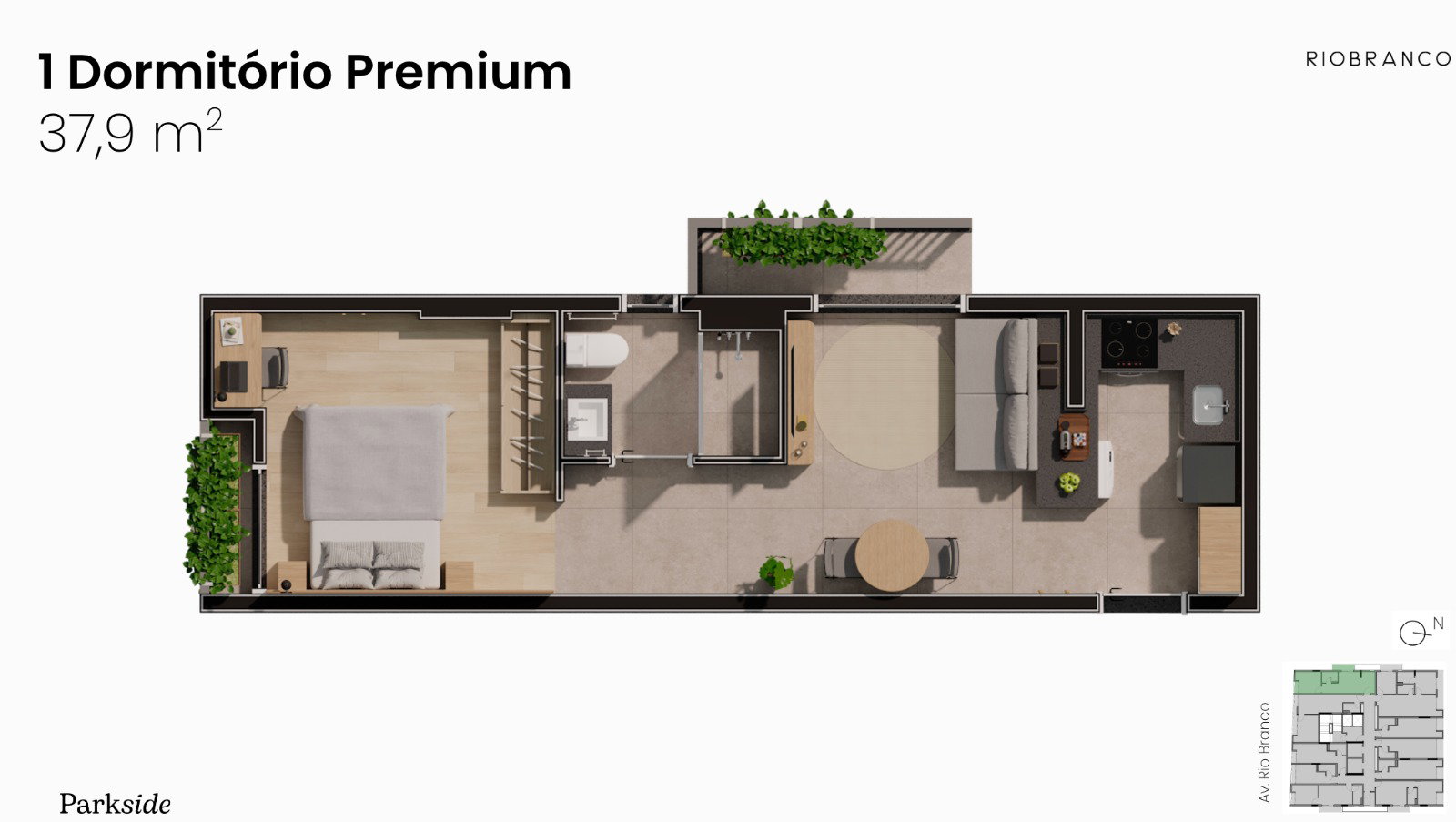 Planta 4 de Parkside Rio Branco