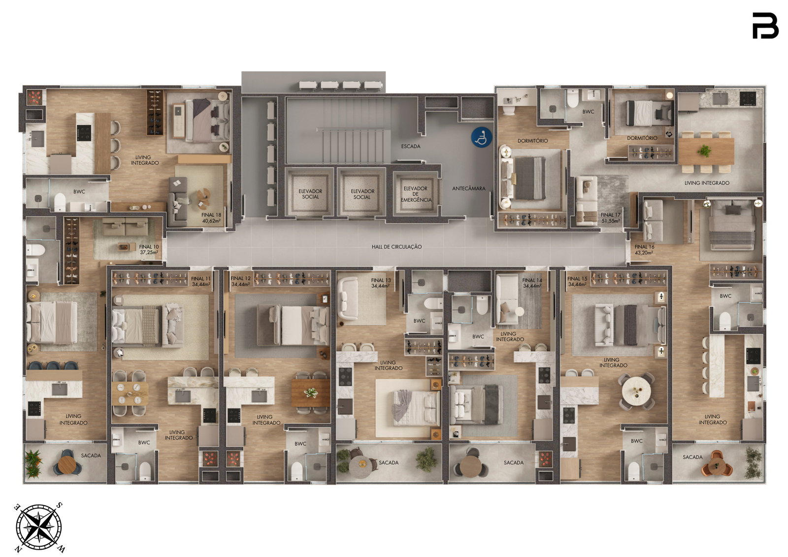 Planta 21 de Breeze Towers