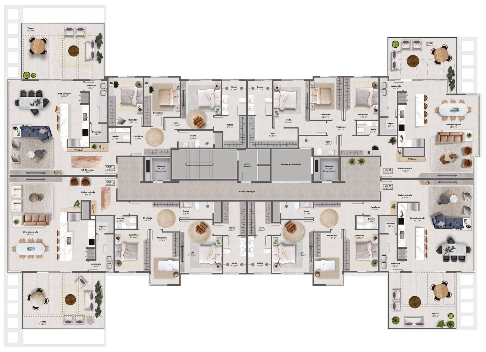 Planta 2 de Edifício Life