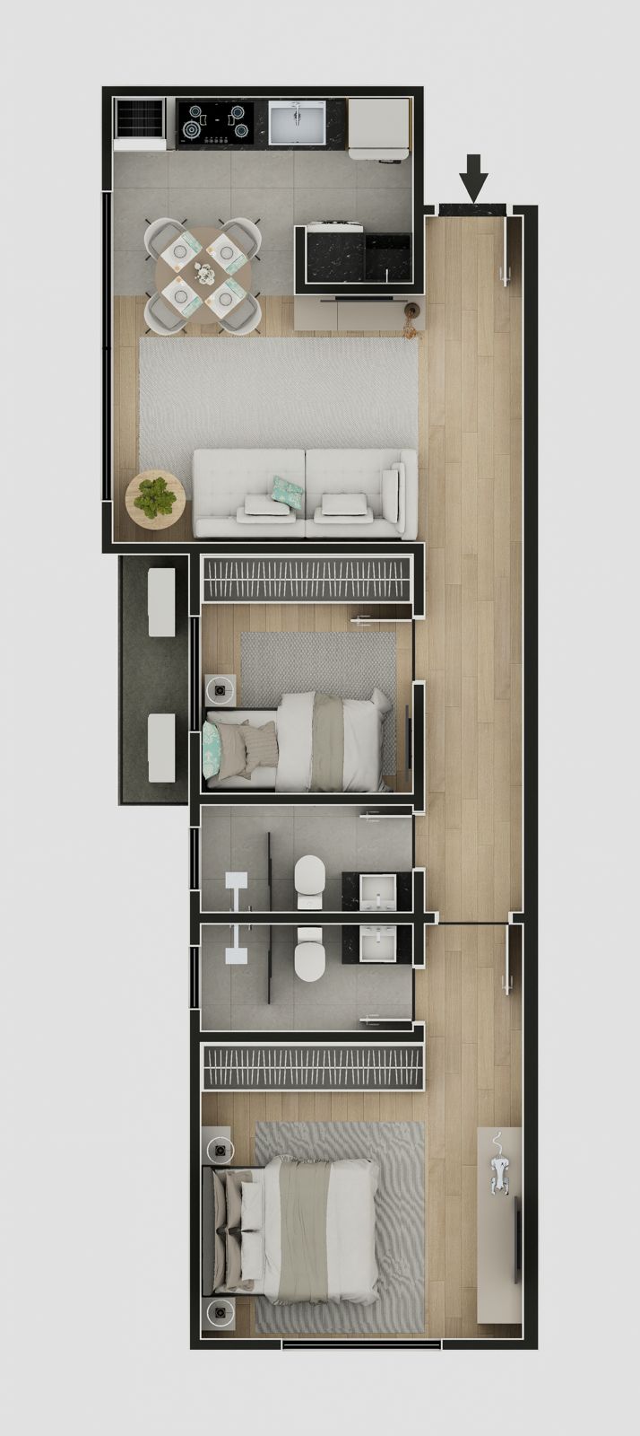 Planta 1 de Residencial Trento