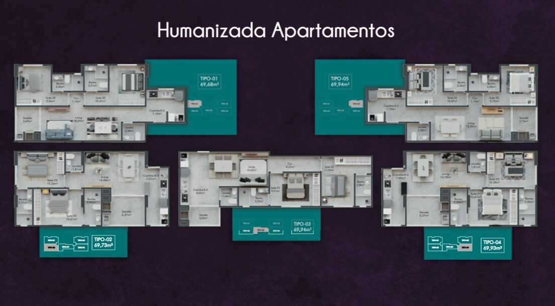 Planta Humanizada Apartamentos do Magnifique Residence