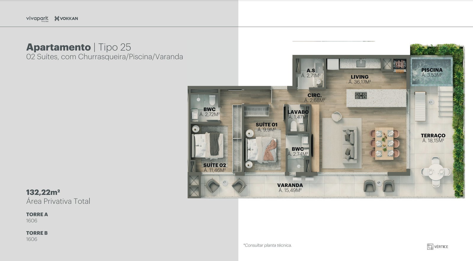 Planta 23 de Edifício Vértice