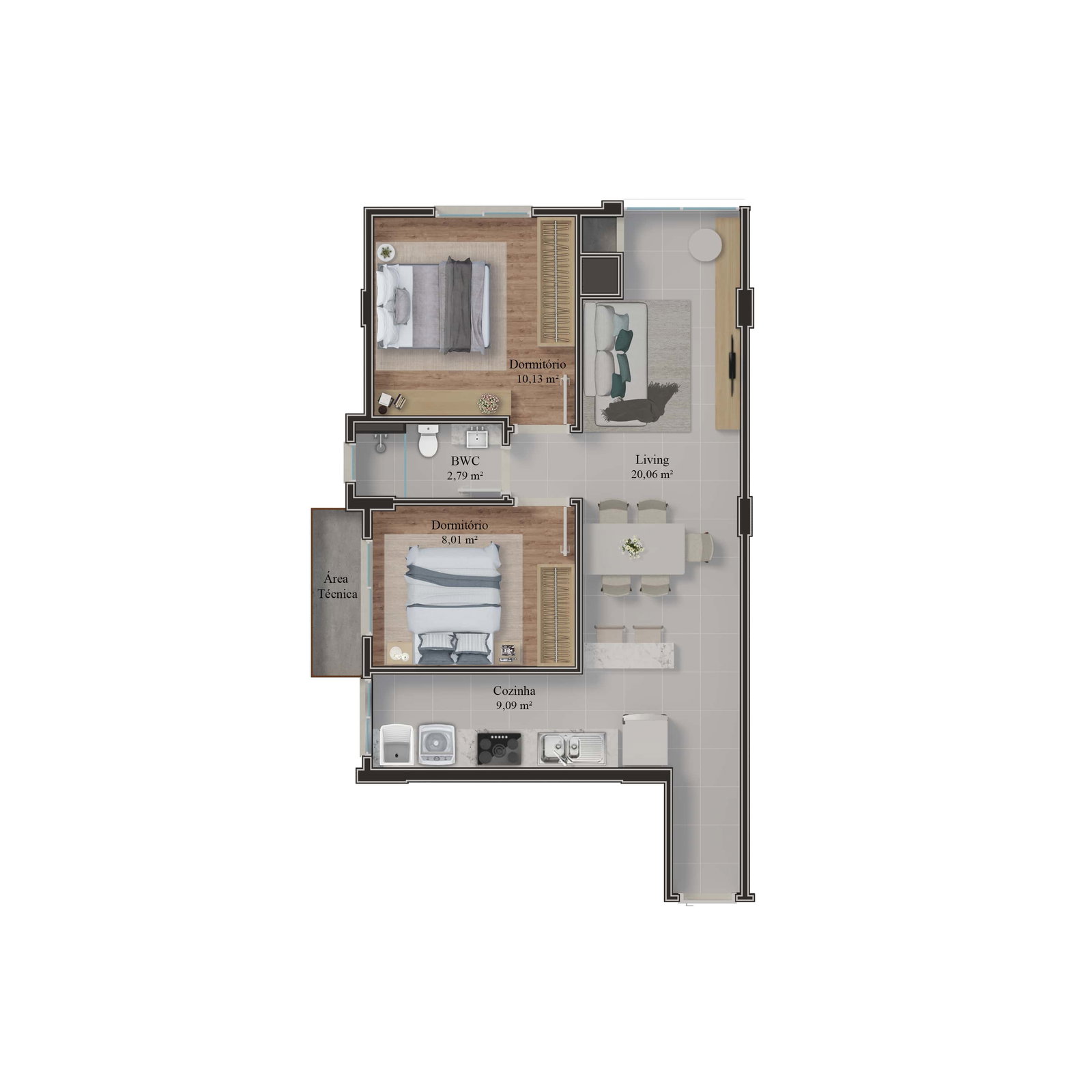 Planta 1 de Residencial Arboreto