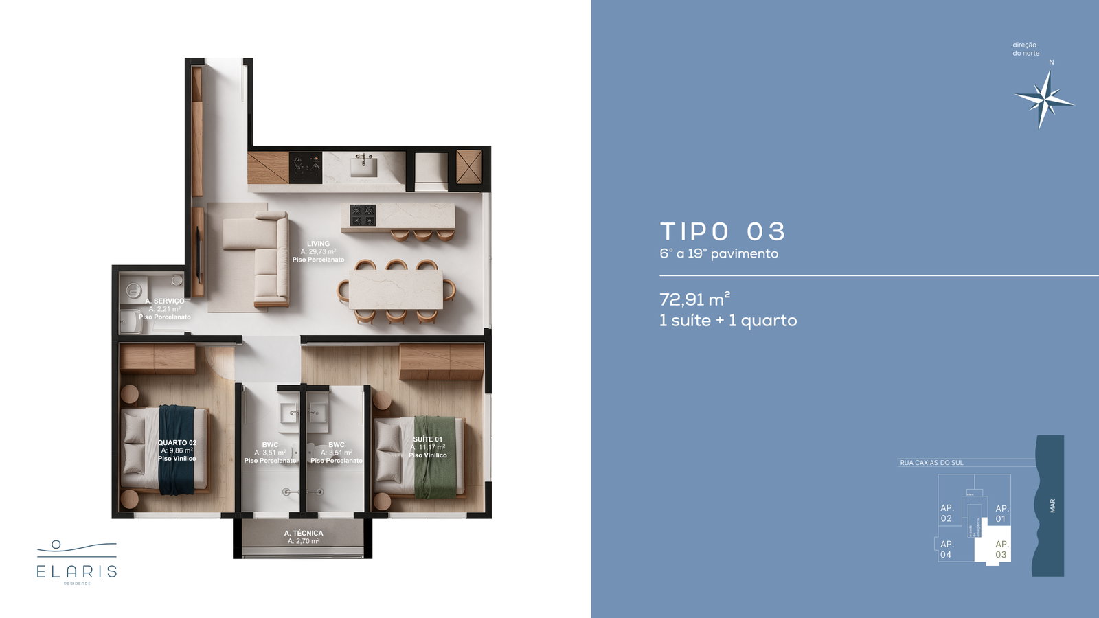 Planta 3 de Elaris Residence