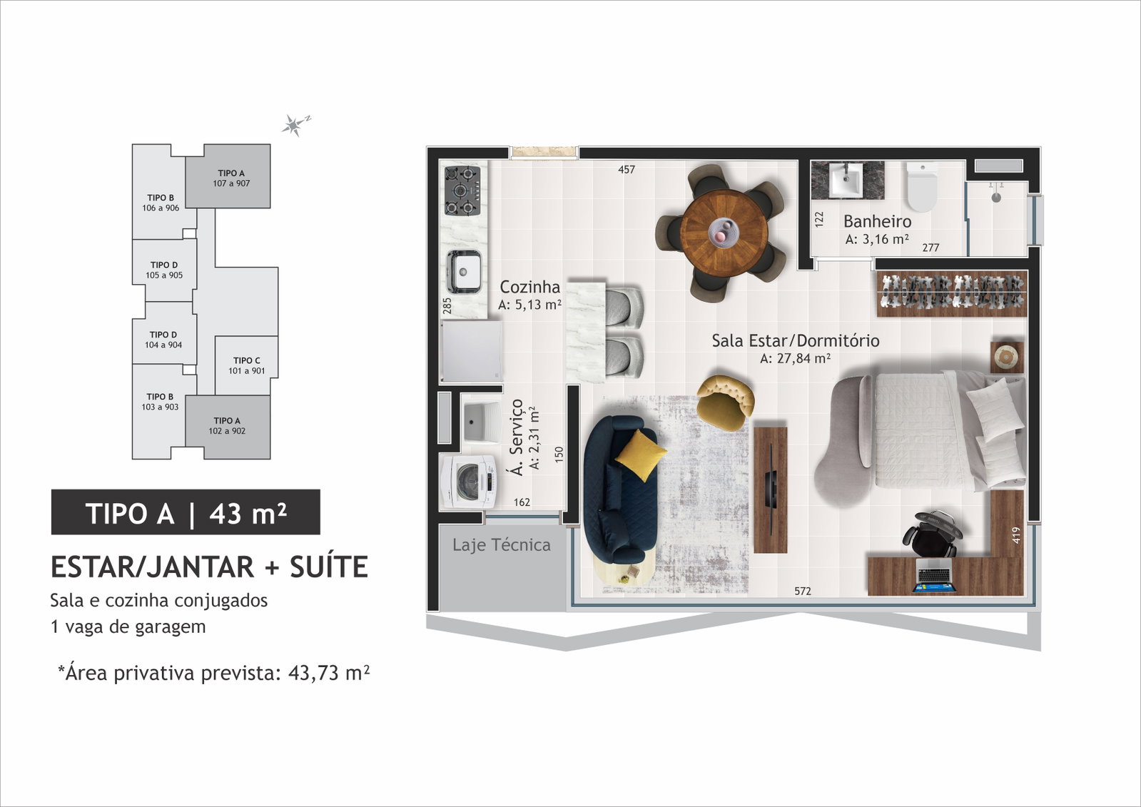 Planta 18 de Edifício Sunrise Studios