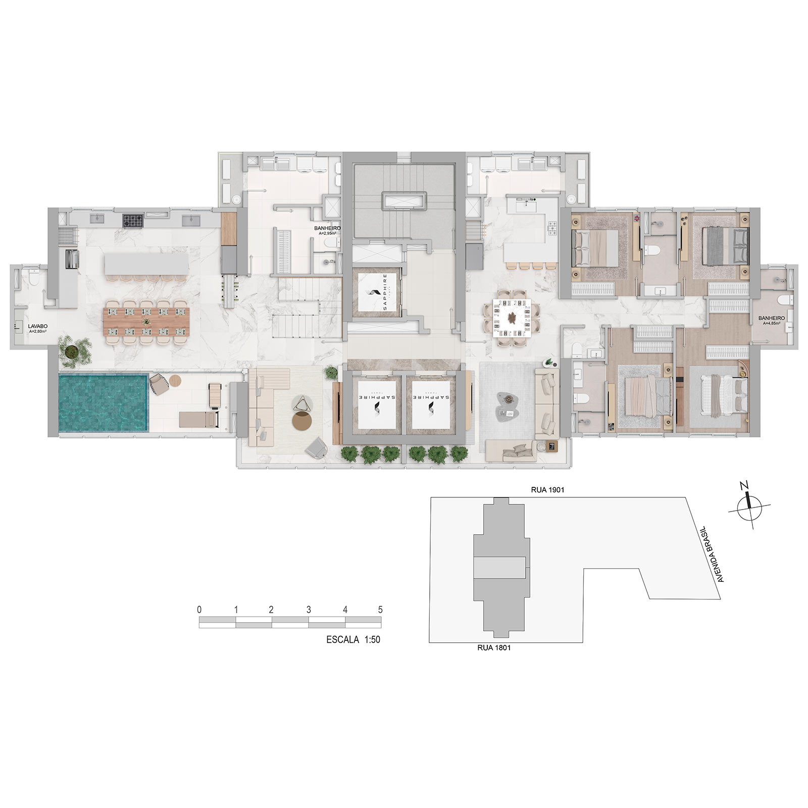 Planta 7 de Sapphire Tower