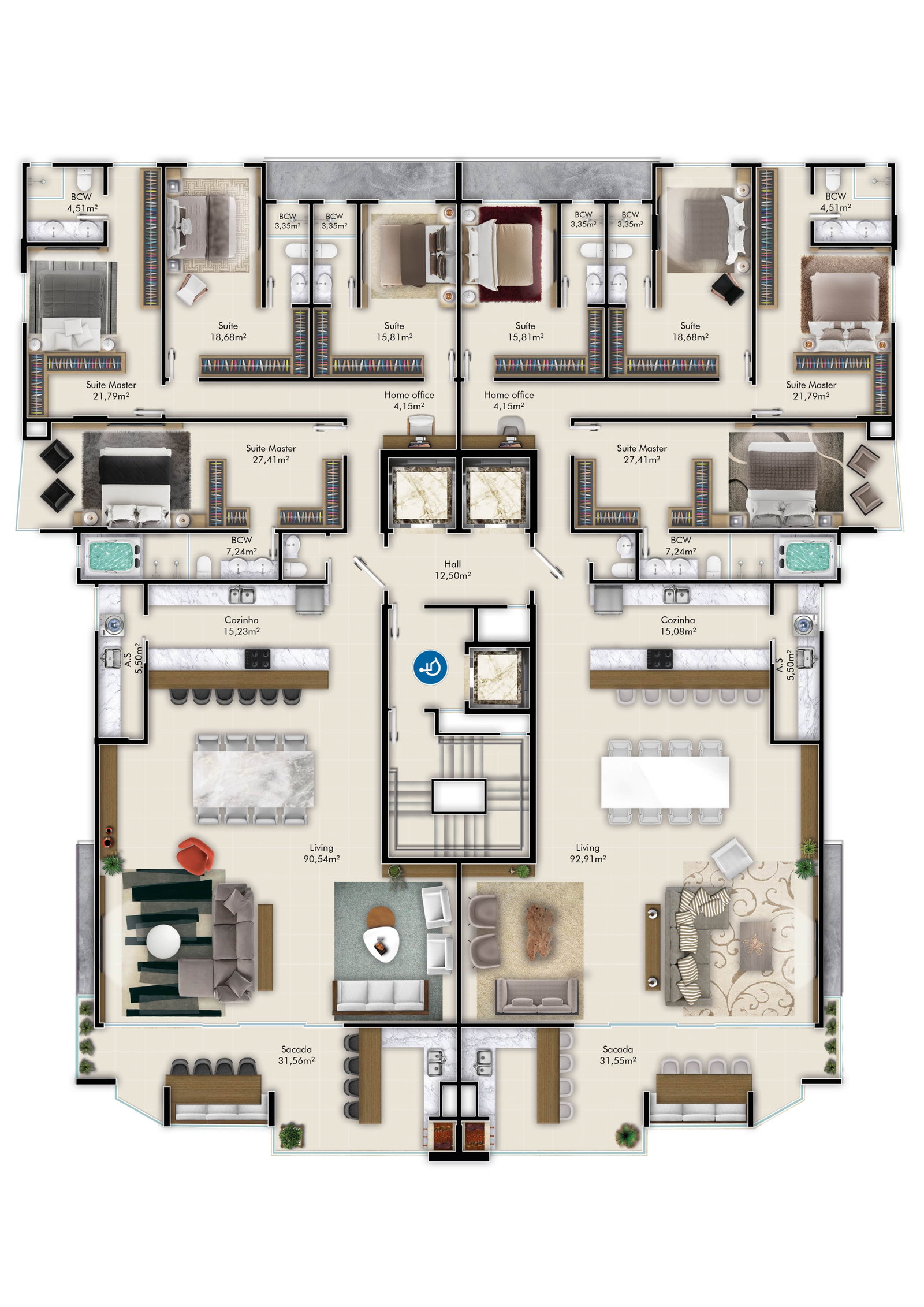 Planta 2 de River Tower
