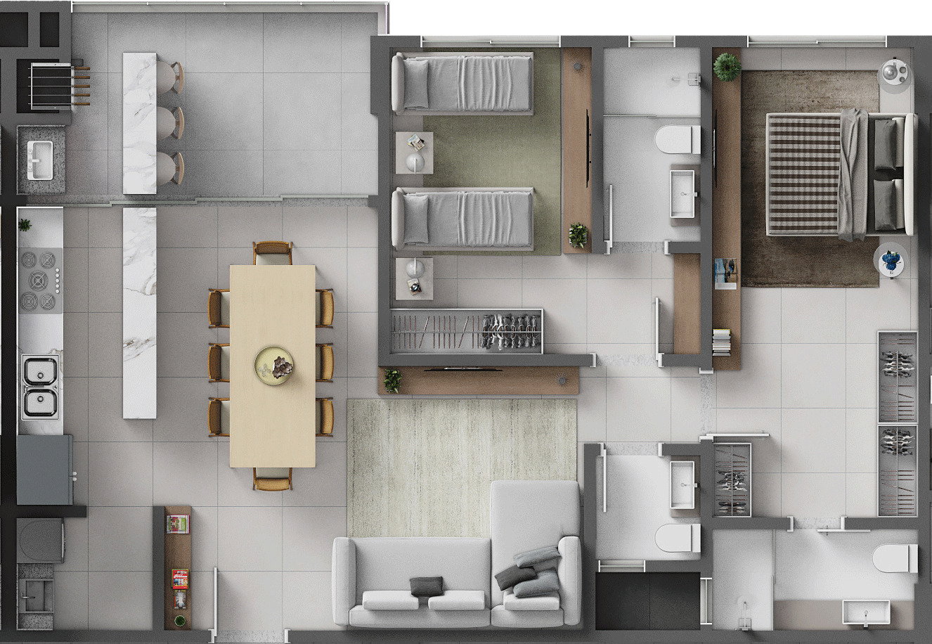 Planta 8 de Porto Bello - Torre B