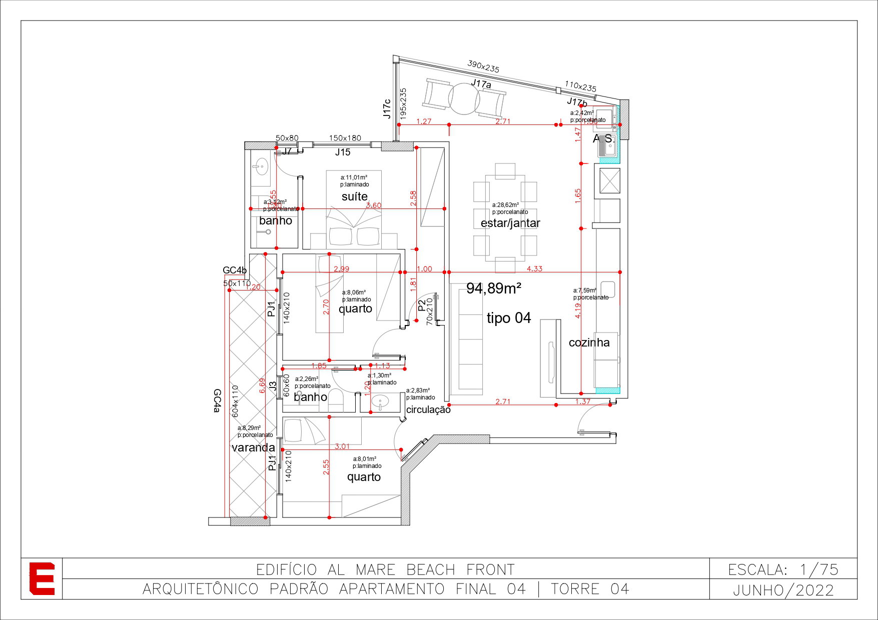 Planta 4 de Al Mare Beach Front - Fase 2