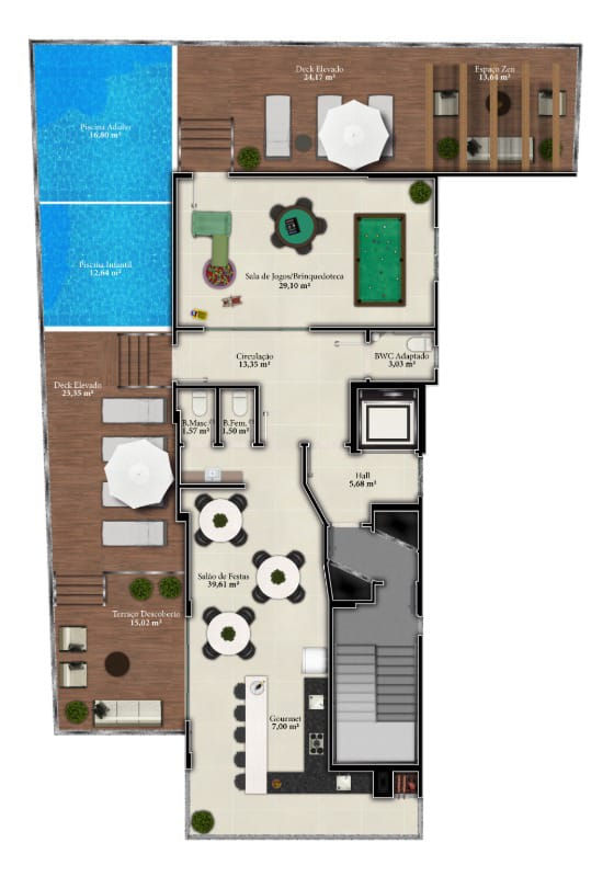 Planta Lazer · Rooftop (1 de 2) do Bianco