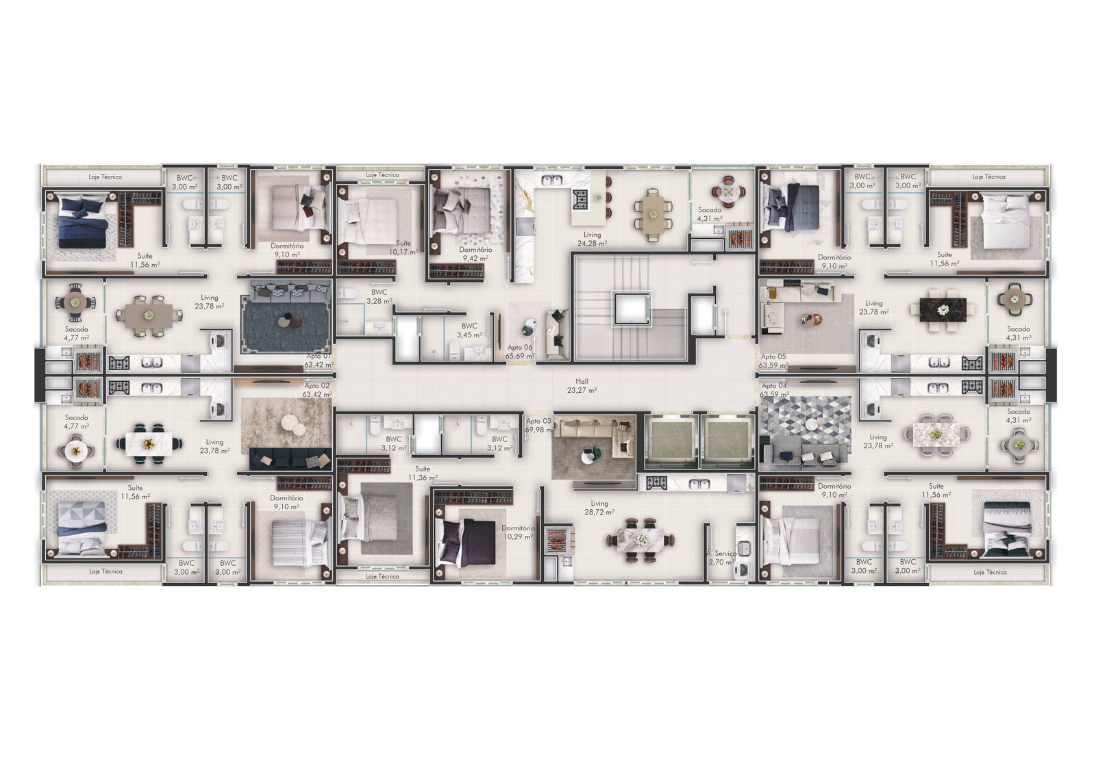 Planta 2 de Atos I Residence