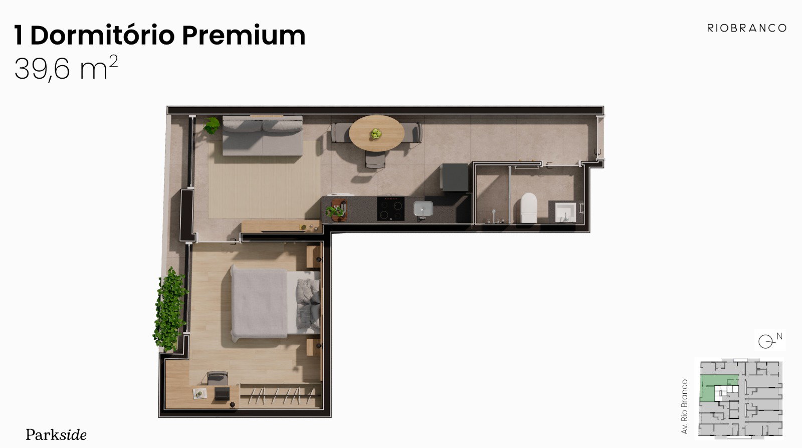 Planta 3 de Parkside Rio Branco