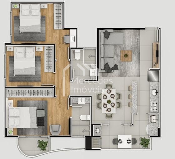 Foto 9 de Apartamento 1 suíte + 2 dorms à venda · Centro, Navegantes