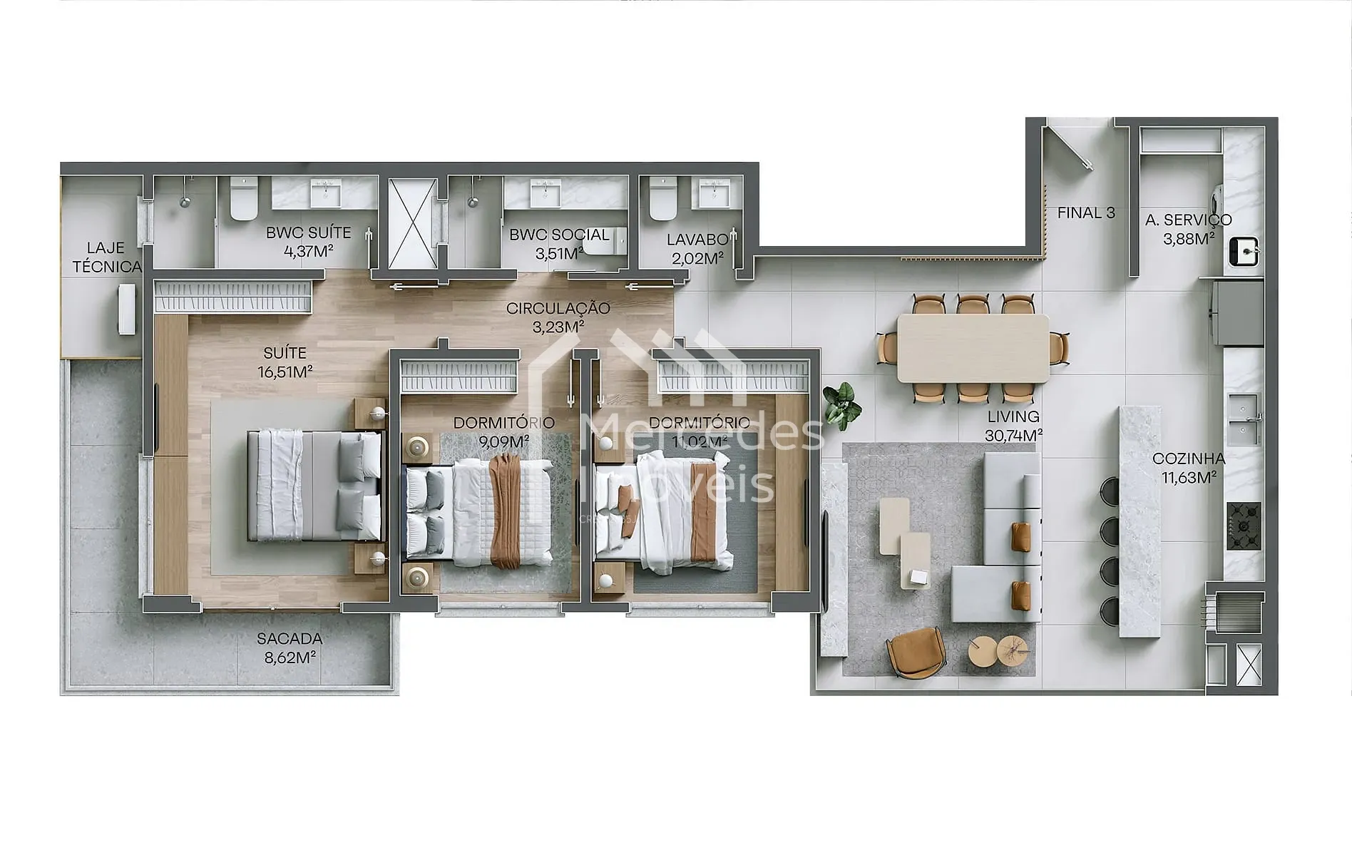 Foto 34 de Apartamento com terraço, 3 suítes à venda, 340,68m² - Praia Brava de Itajaí, Itajaí, SC
