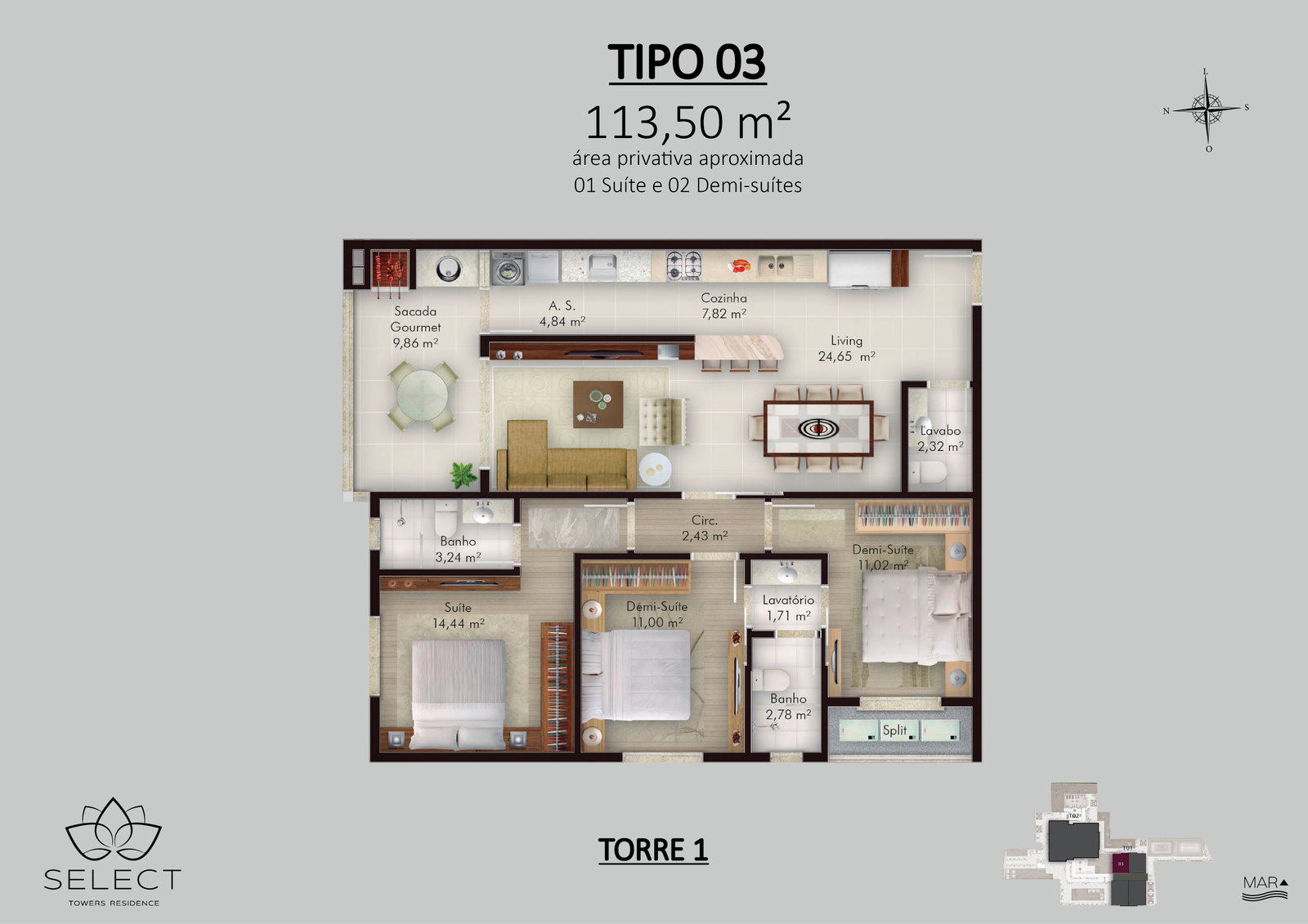 Planta 6 de Select Towers Residence