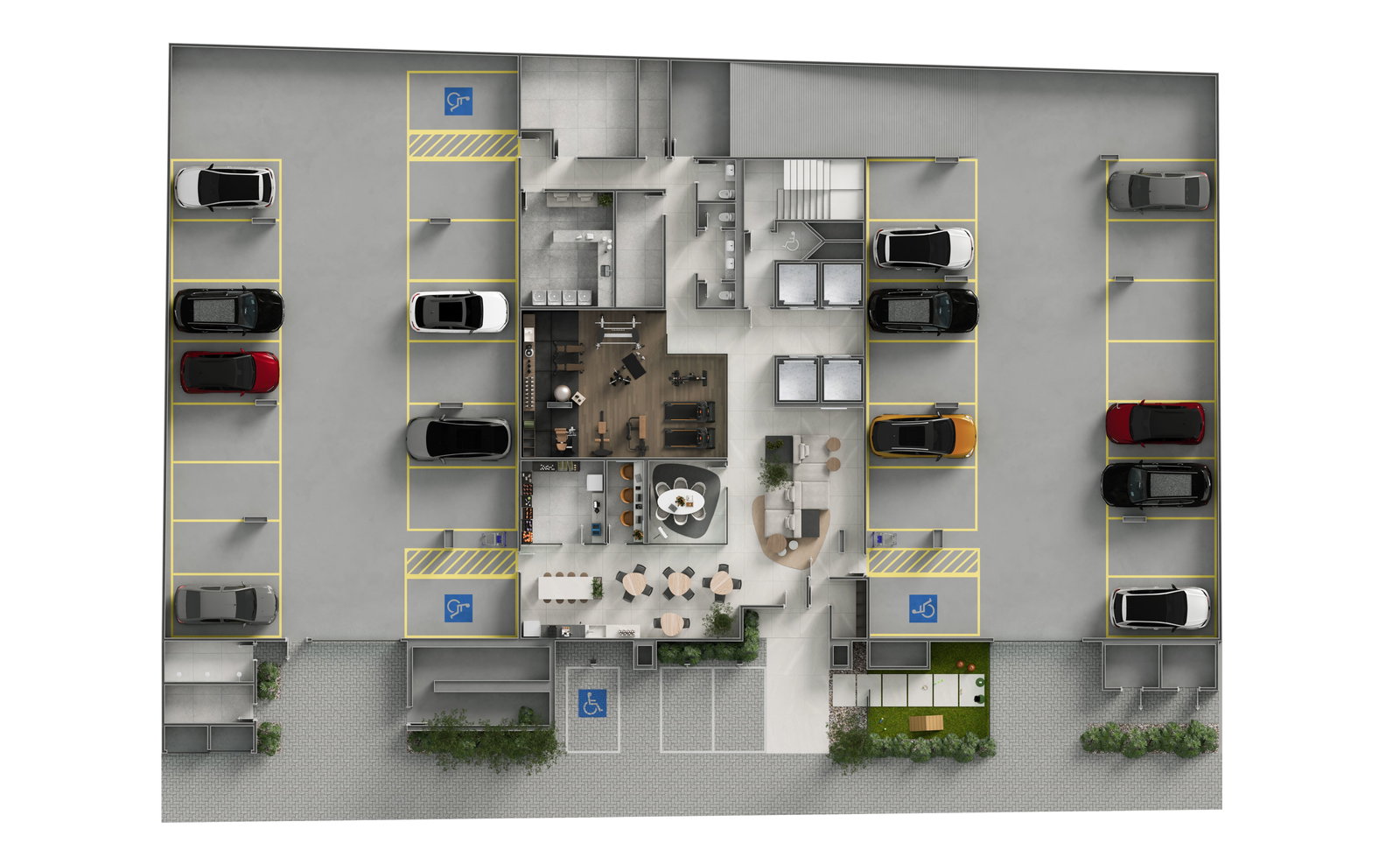 Planta Garagem do Grand Lofts