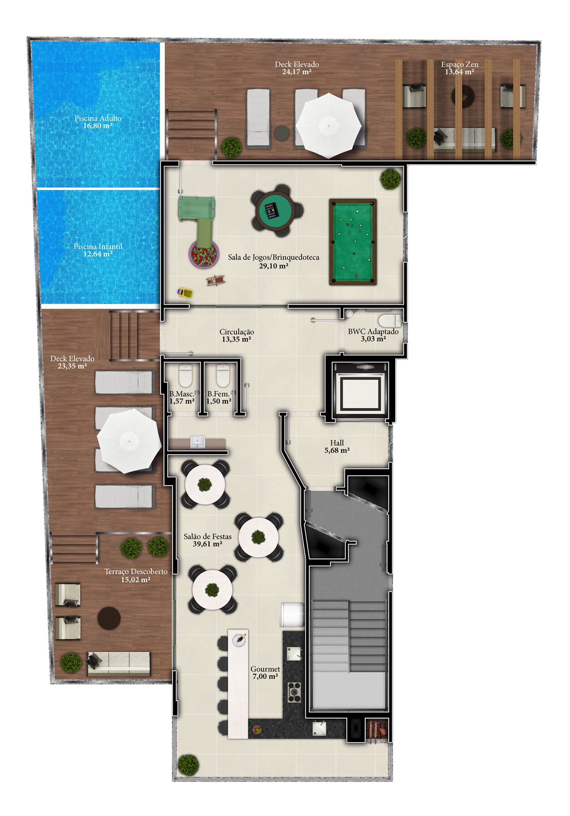 Planta Lazer · Rooftop (2 de 2) do Bianco