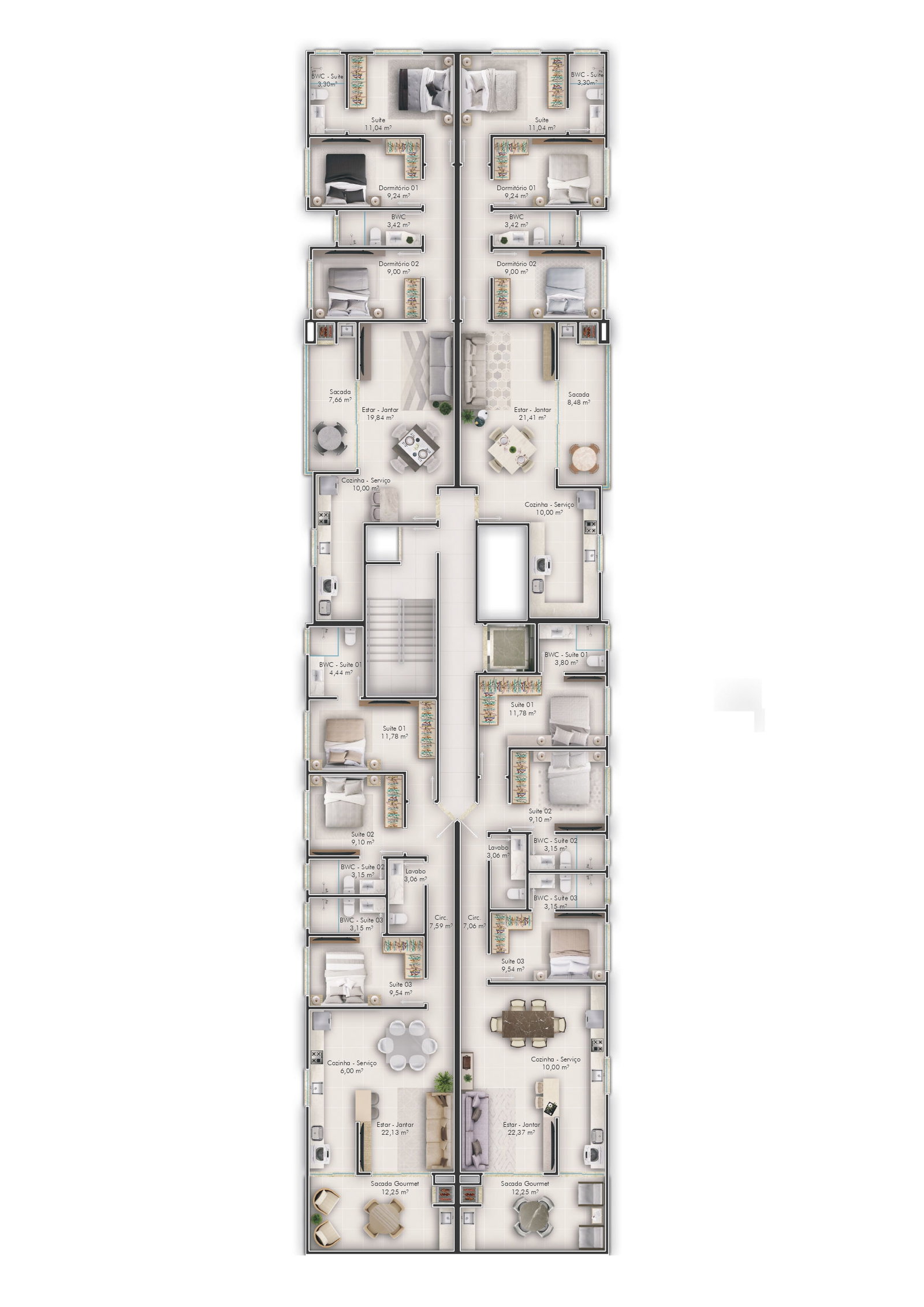 Planta 1 de Villa Serena