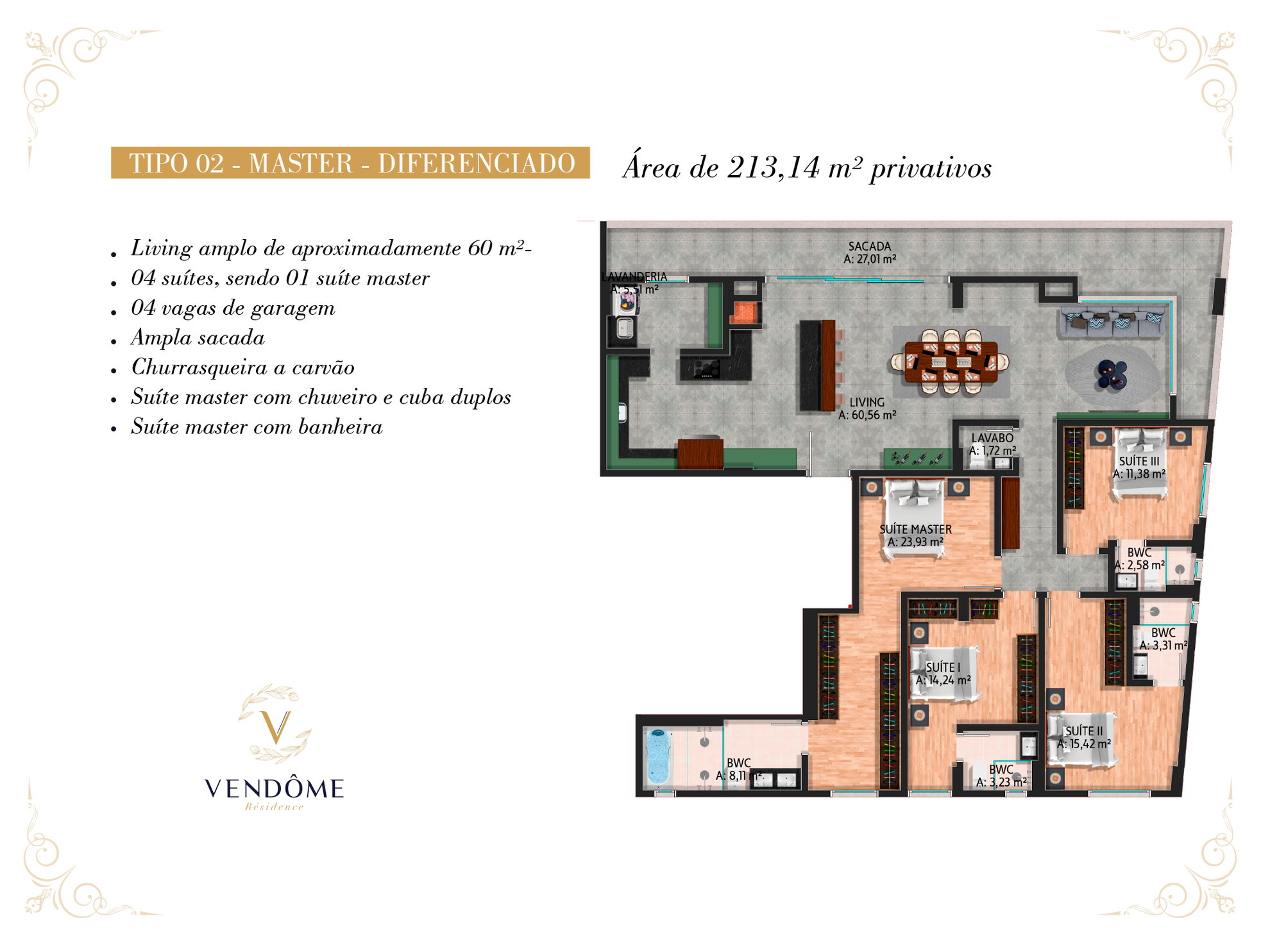 Planta 2 de Vendôme Résidence
