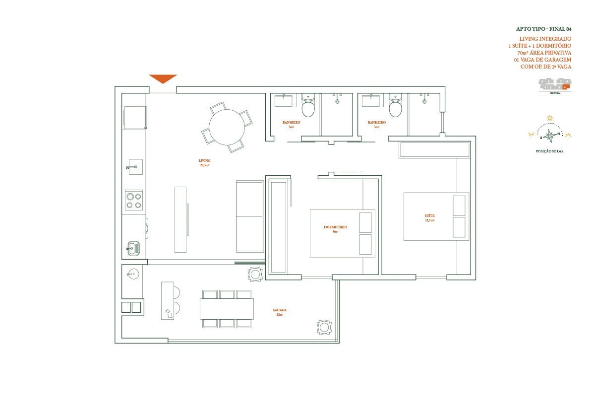 Planta 4 de Coral Way Residence
