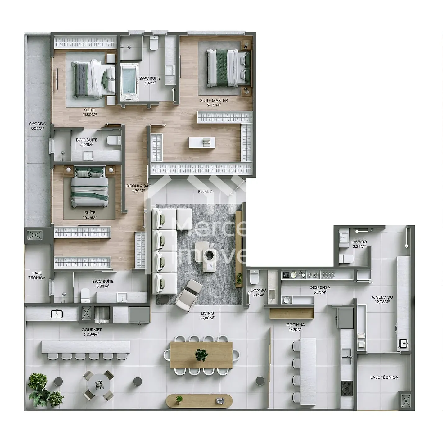Foto 26 de Apartamento com terraço, 3 suítes à venda, 340,68m² - Praia Brava de Itajaí, Itajaí, SC
