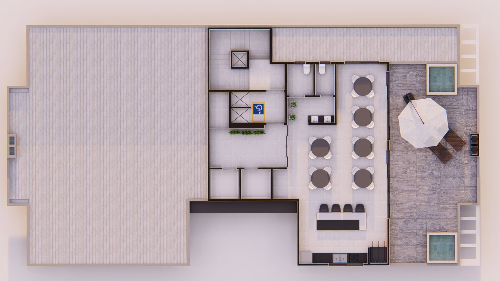 Planta Lazer · Rooftop do Magari Residence