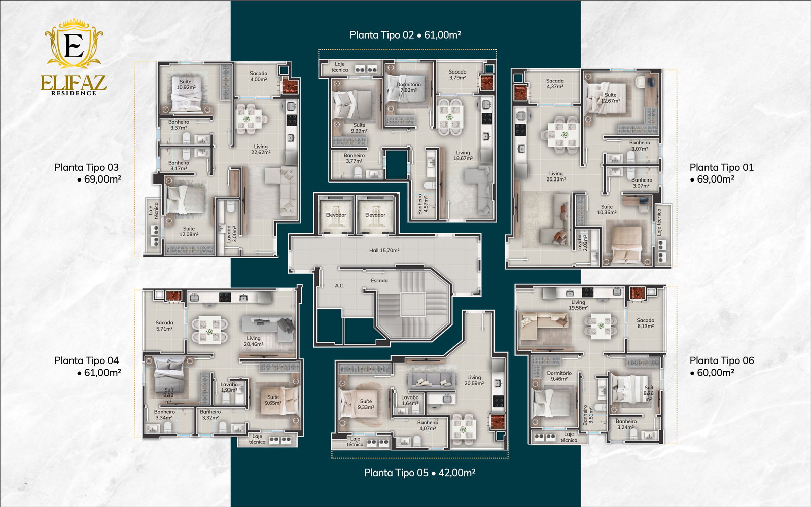 Planta 2 de Elifaz Residence