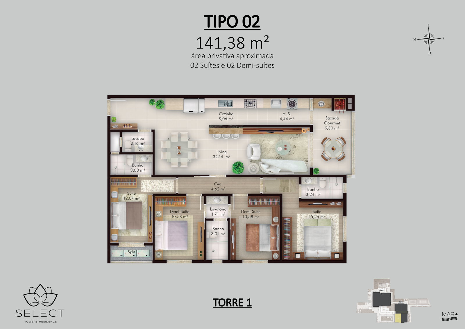Planta 5 de Select Towers Residence