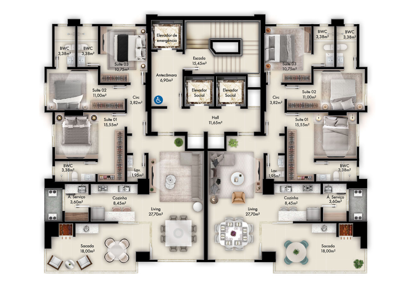 Planta 2 de Diamante Palace Residence