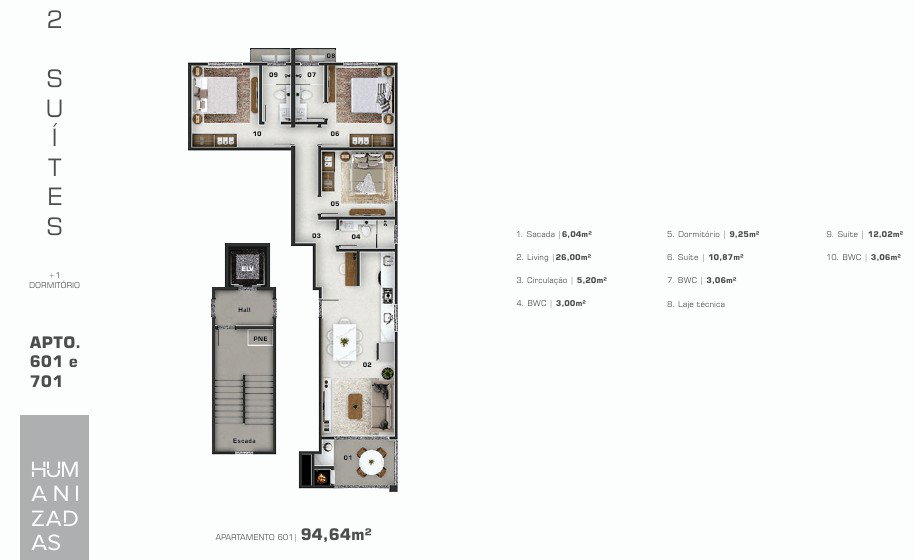 Planta 3 de Sirius Residence