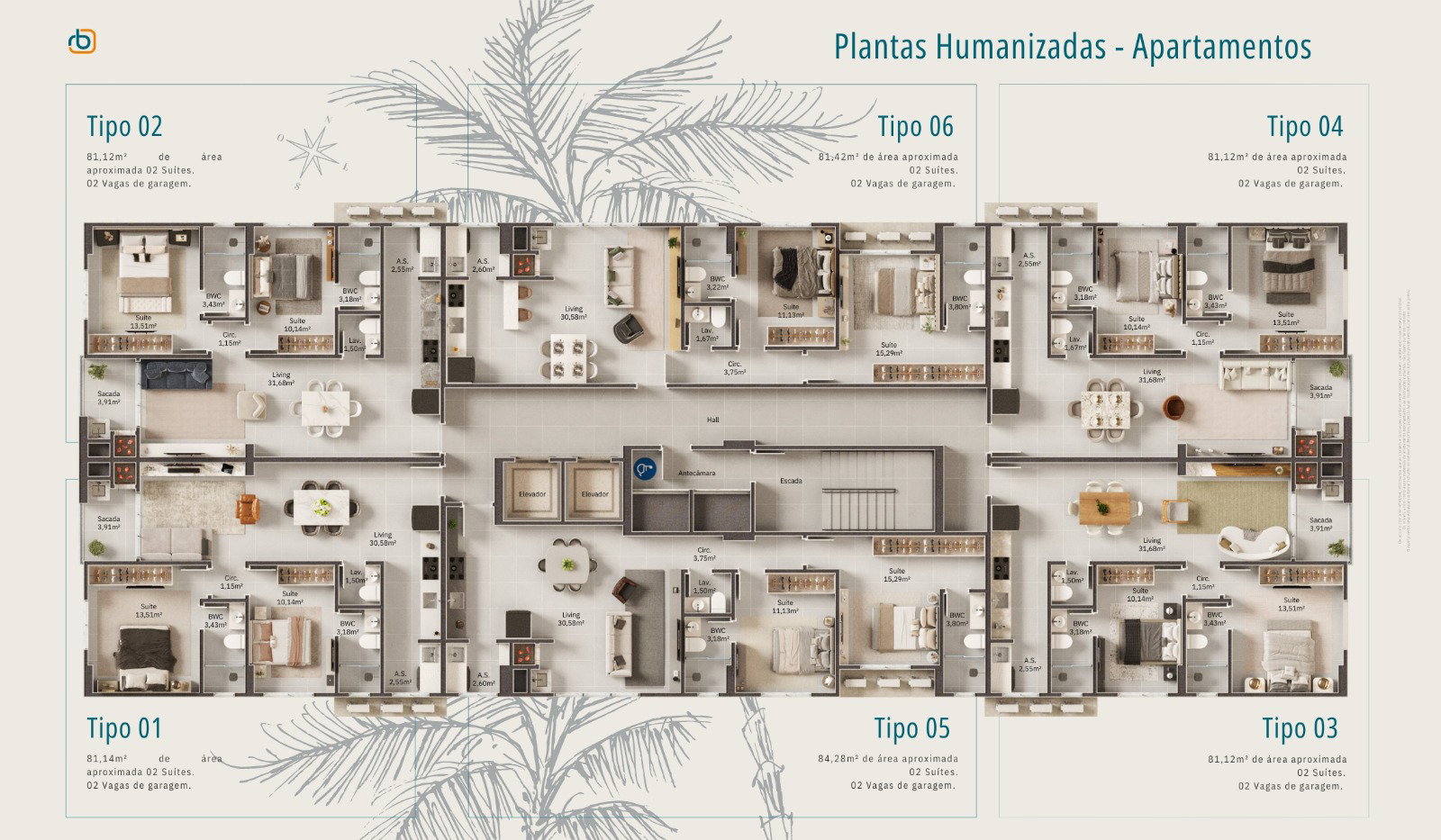 Planta 1 de Porto Frade Residence