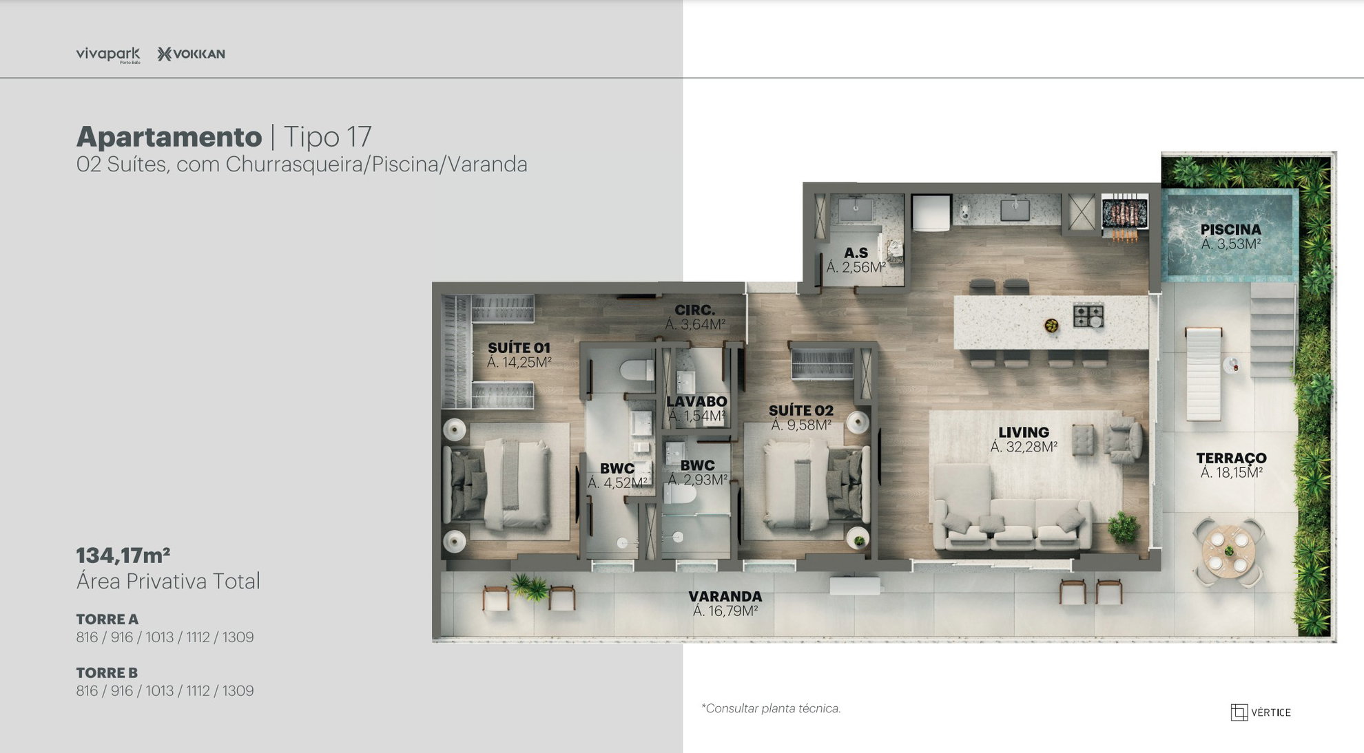 Planta 43 de Edifício Vértice