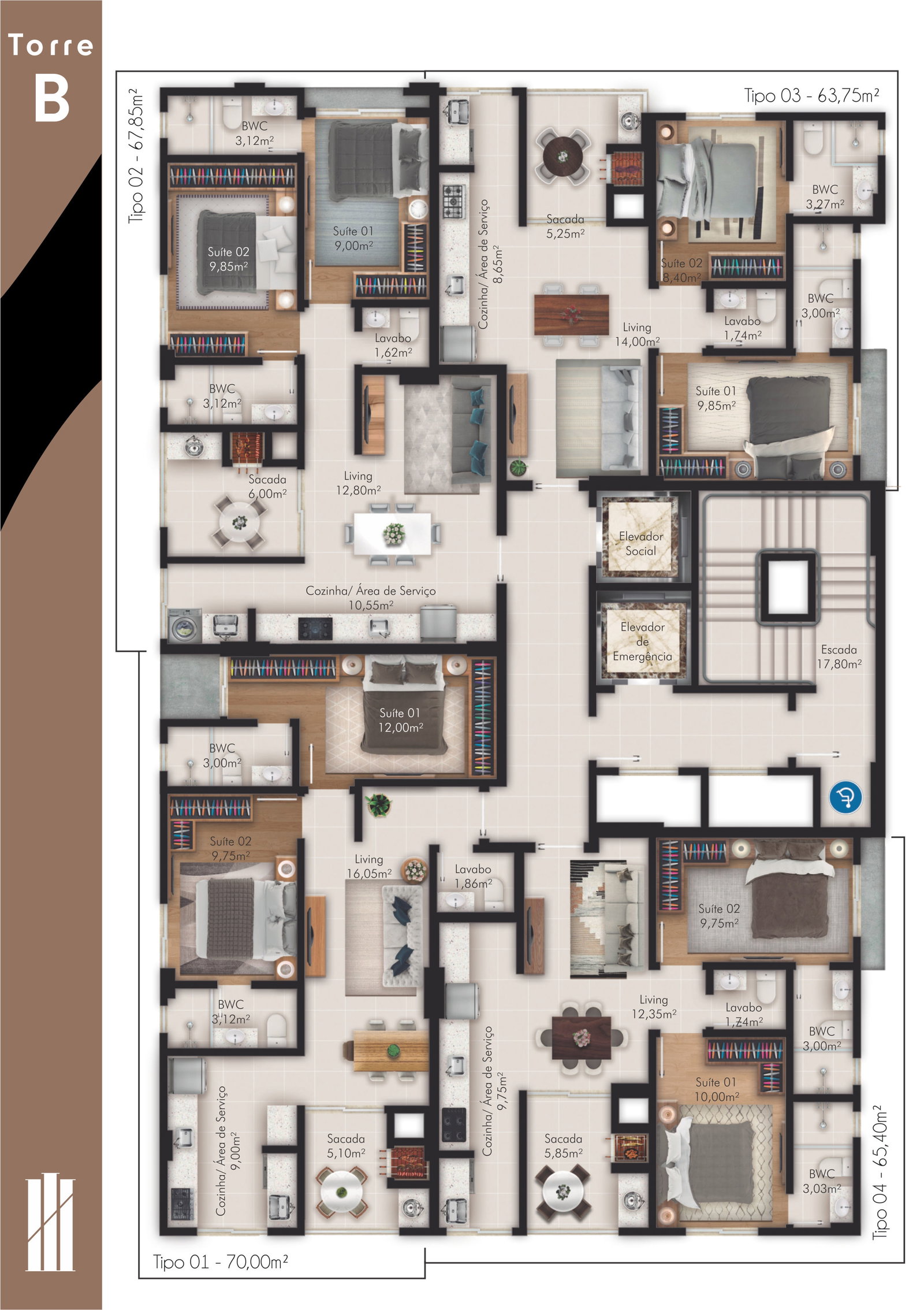 Planta 3 de Mellizo Residence