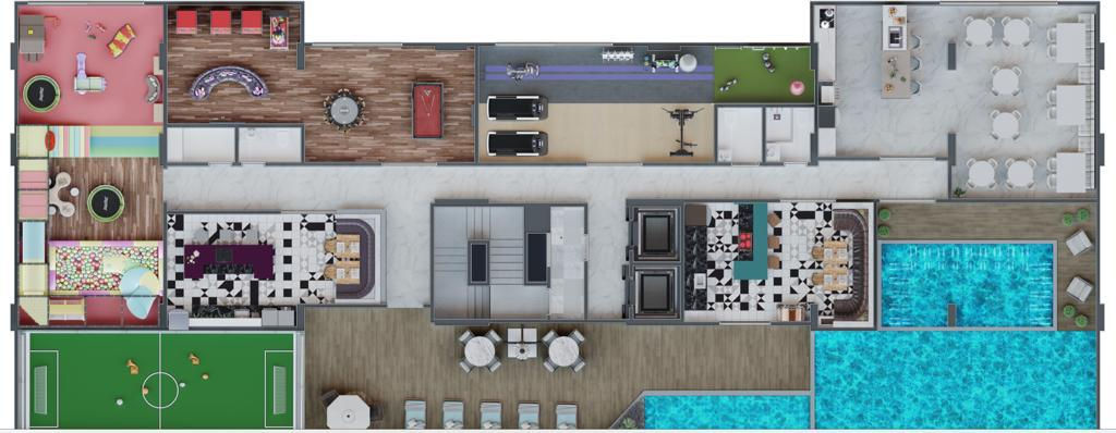 Planta Lazer do Magnifique Residence