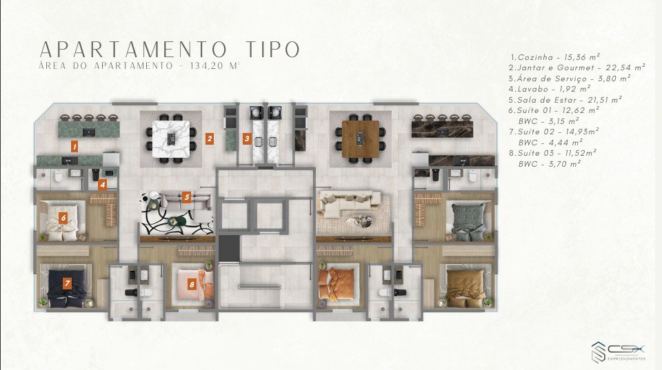 Planta 2 de Vitalité Residence