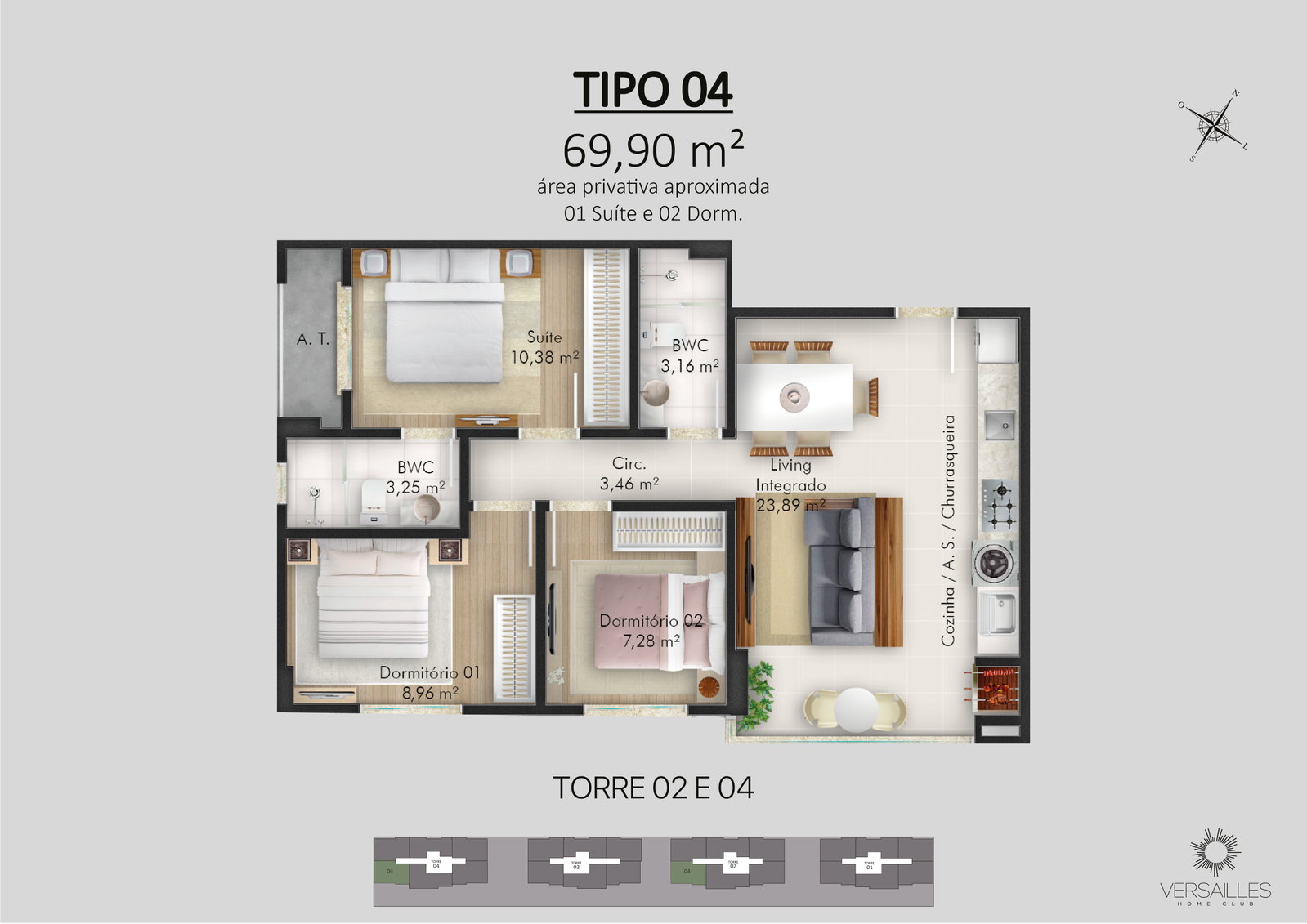 Planta 16 de Versailles Home Club