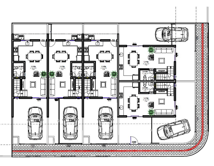 Planta 1 de Residencial Marlene
