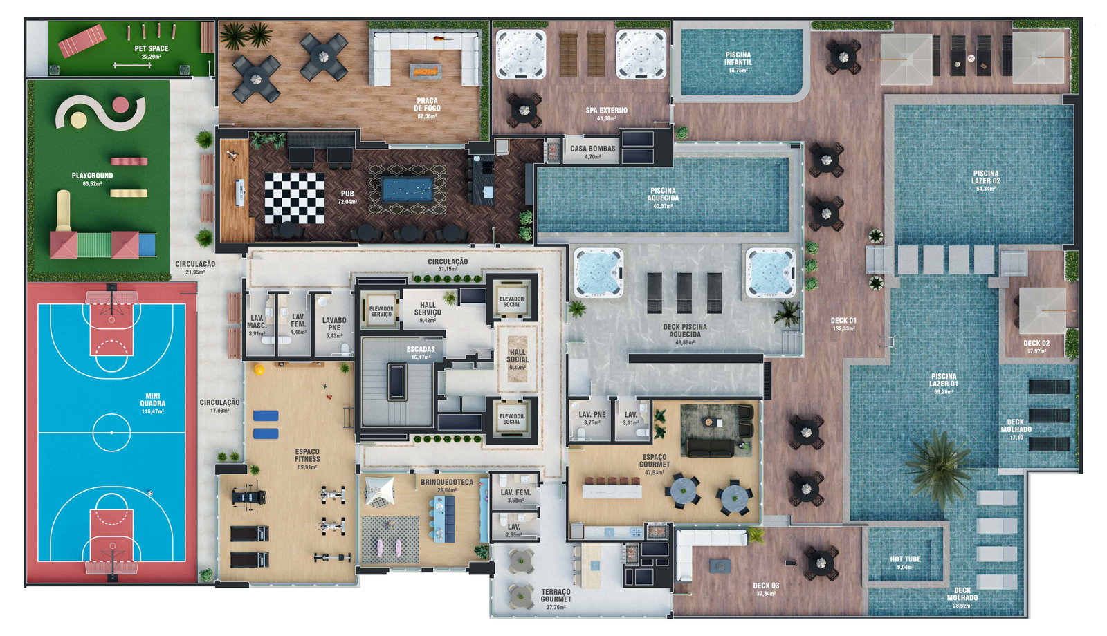 Planta Lazer (2 de 2) do Exclusive 275