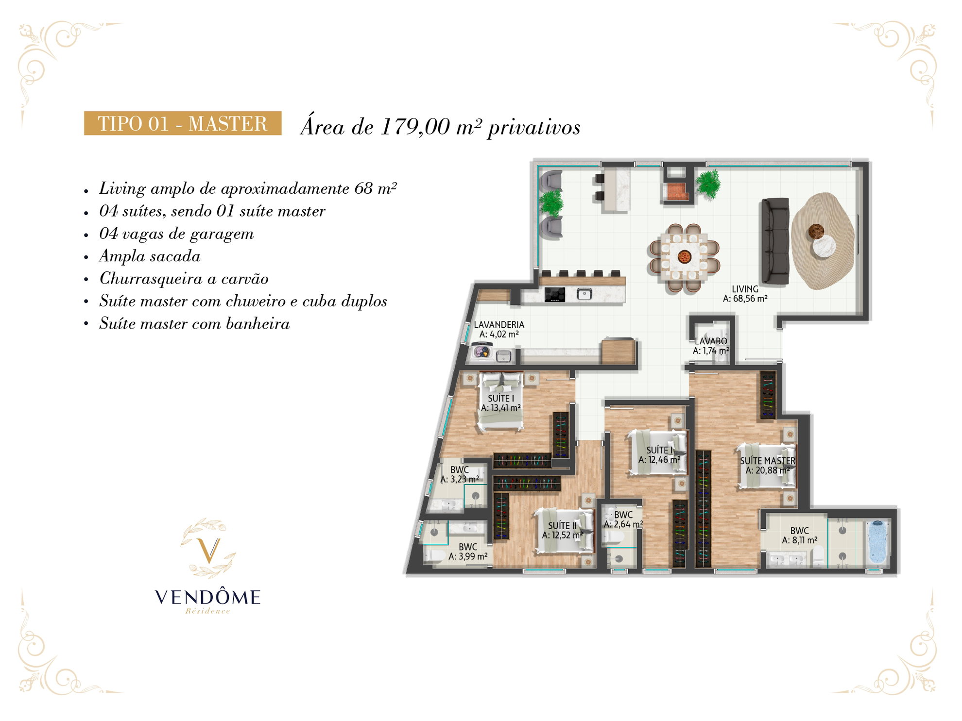 Planta 3 de Vendôme Résidence