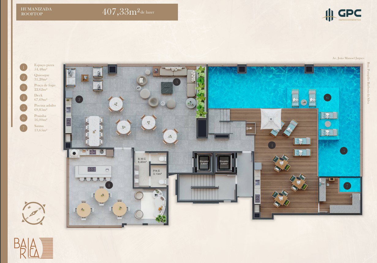 Planta 1 de Residencial Baía Rica