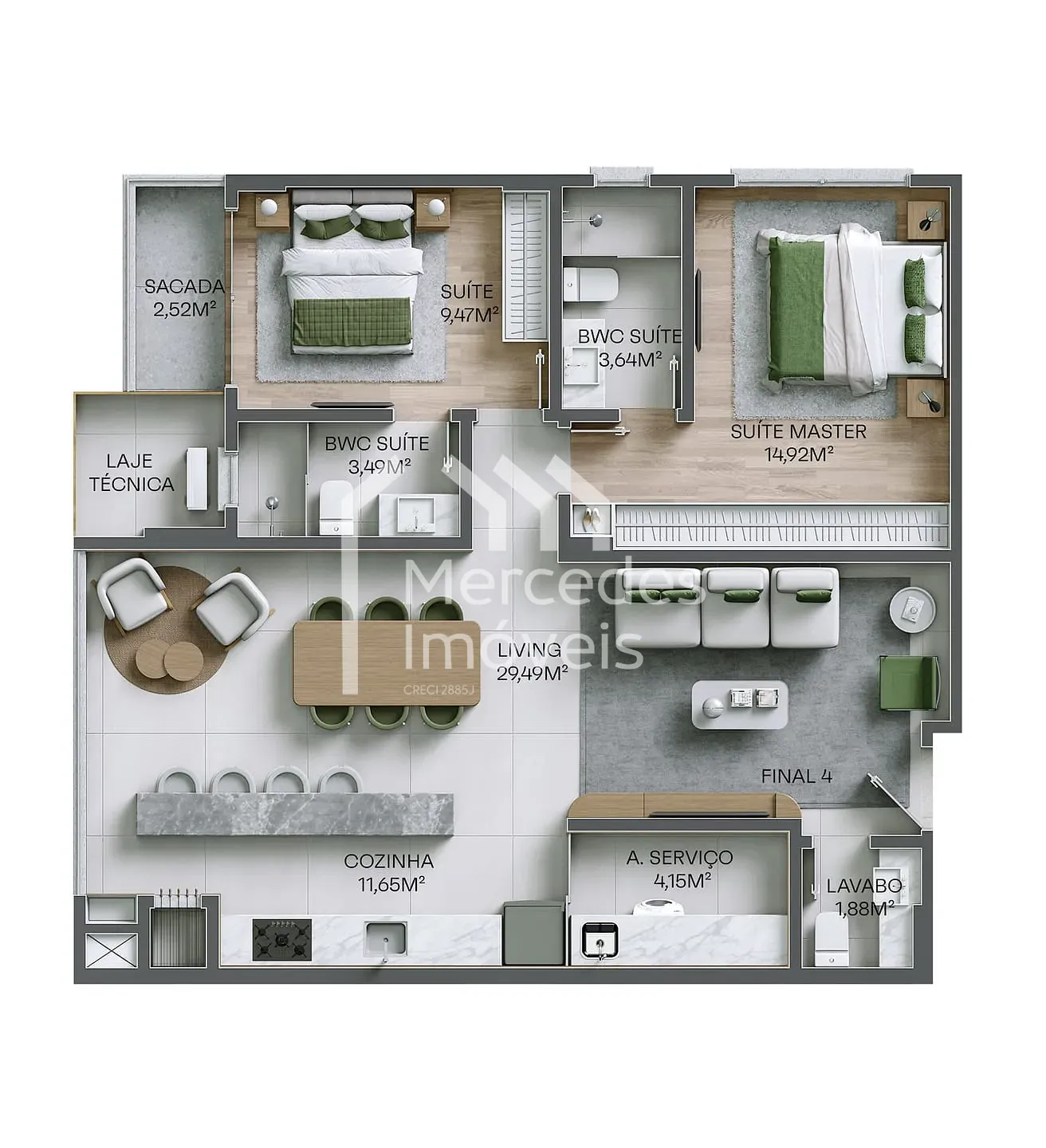 Foto 35 de Apartamento com terraço, 3 suítes à venda, 340,68m² - Praia Brava de Itajaí, Itajaí, SC