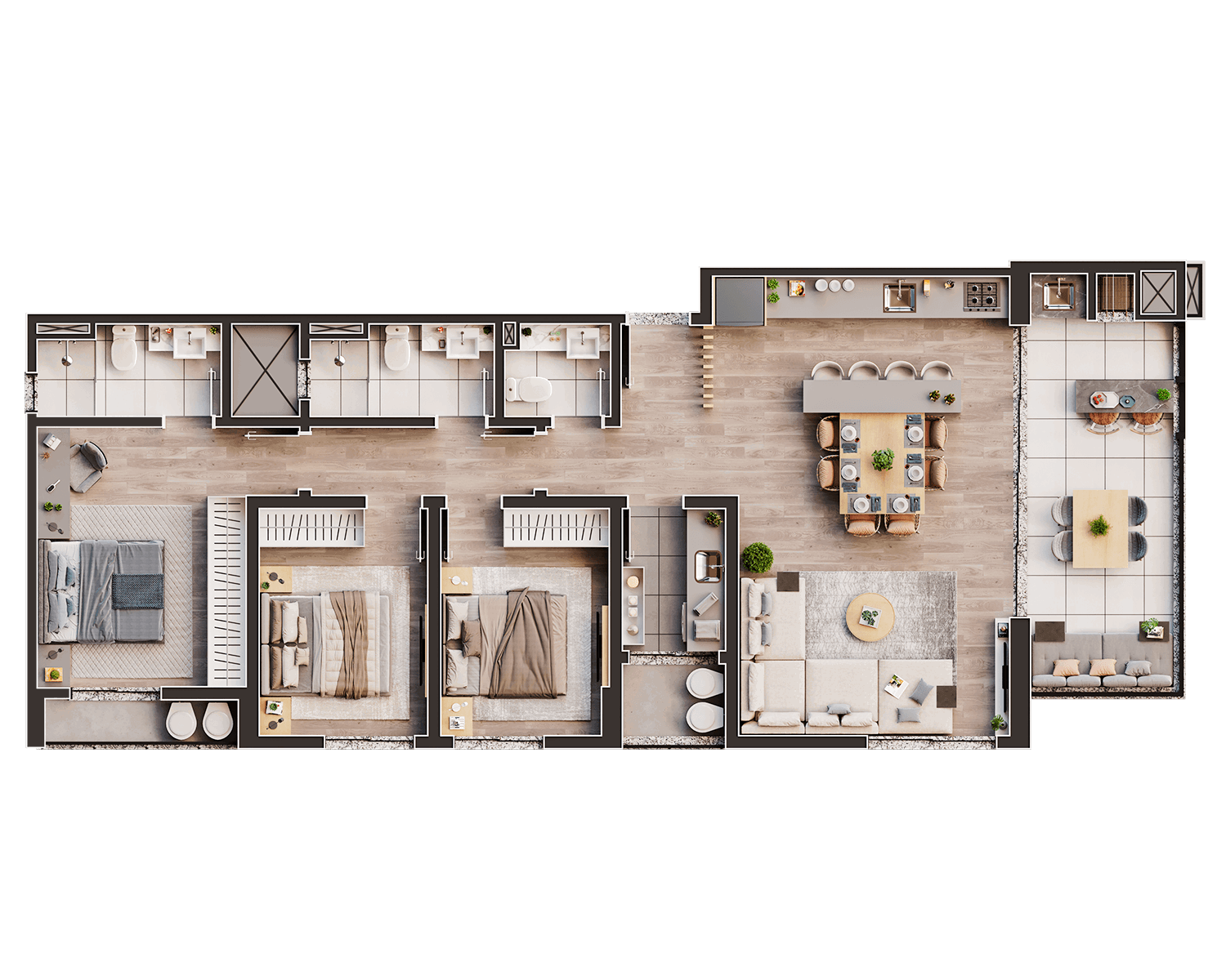 Planta 1 de Residencial Ocean Boulevard
