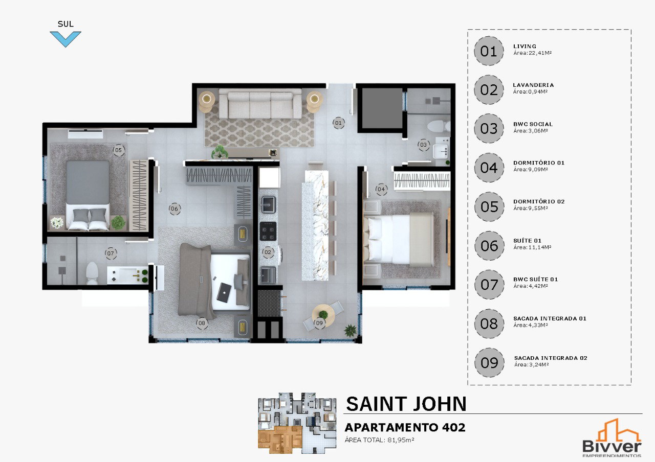 Planta 19 de Residencial Saint John